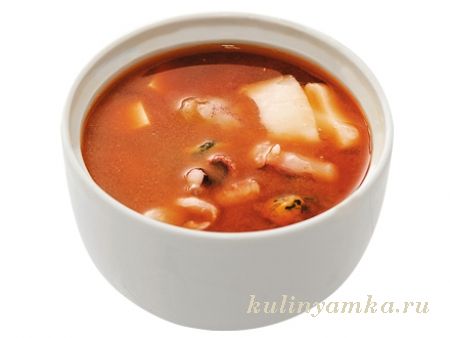 Суп из коктейля морепродуктов рецепт