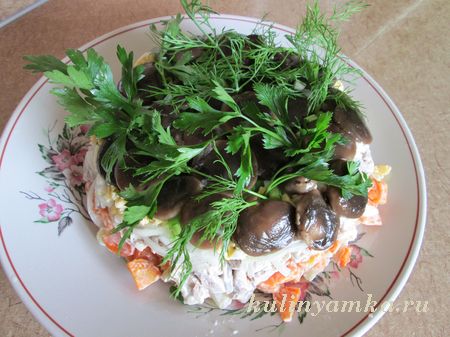 рецепт свадебного салата с грибами