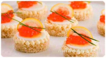 Канапе с икрой на новый год рецепт закуски с икрой
