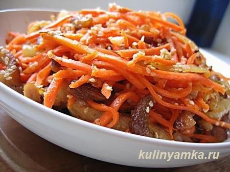 рецепт корейской моркови со свининой