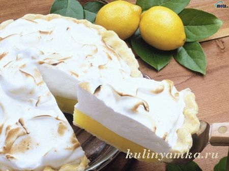 пирог лимонный с безе рецепт