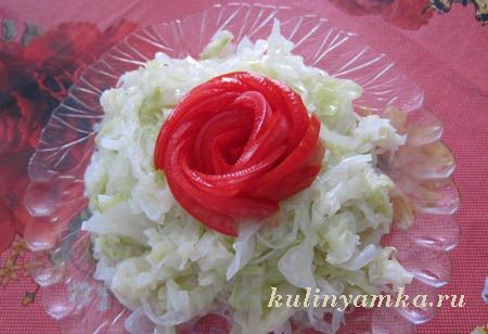 Карвинг украшение салатов из помидор