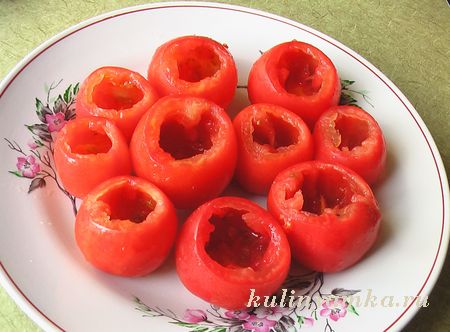 фаршированные помидоры крабовыми палочками