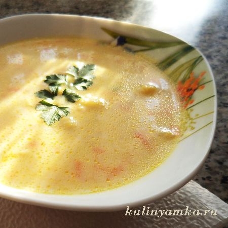 молочный суп с сыром